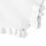 Ruffle Chunky Knit Baby Romper in White - Aaria Tees Aaria Tees