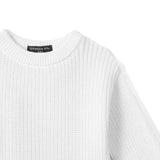 Ruffle Chunky Knit Baby Romper in White - Aaria Tees Aaria Tees