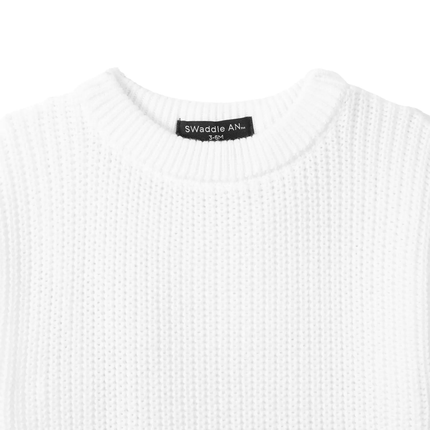 Ruffle Chunky Knit Baby Romper in White - Aaria Tees Aaria Tees