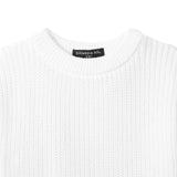 Ruffle Chunky Knit Baby Romper in White - Aaria Tees Aaria Tees