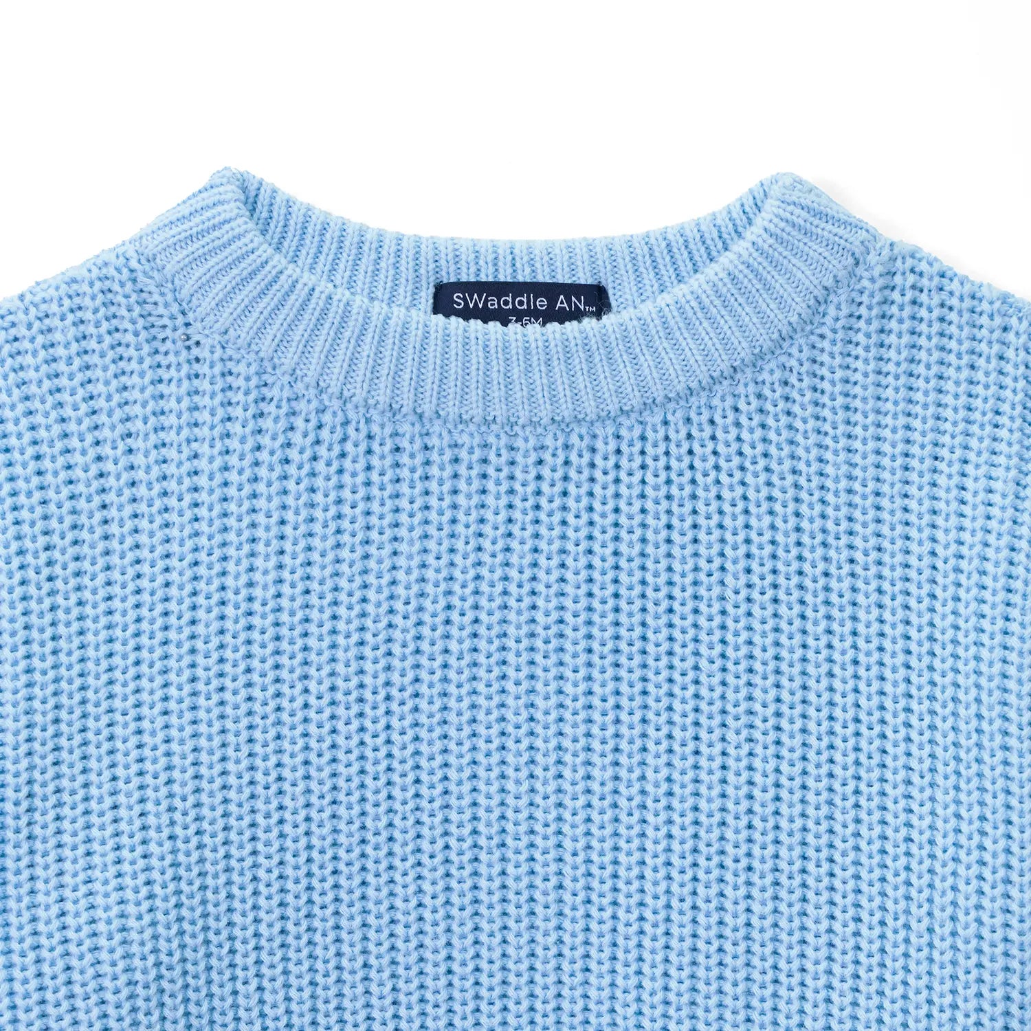Classic Knit Baby Sweater in Baby Blue - Aaria Tees Aaria Tees