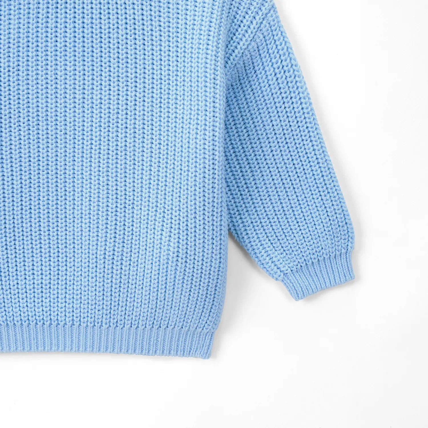 Classic Knit Baby Sweater in Baby Blue - Aaria Tees Aaria Tees
