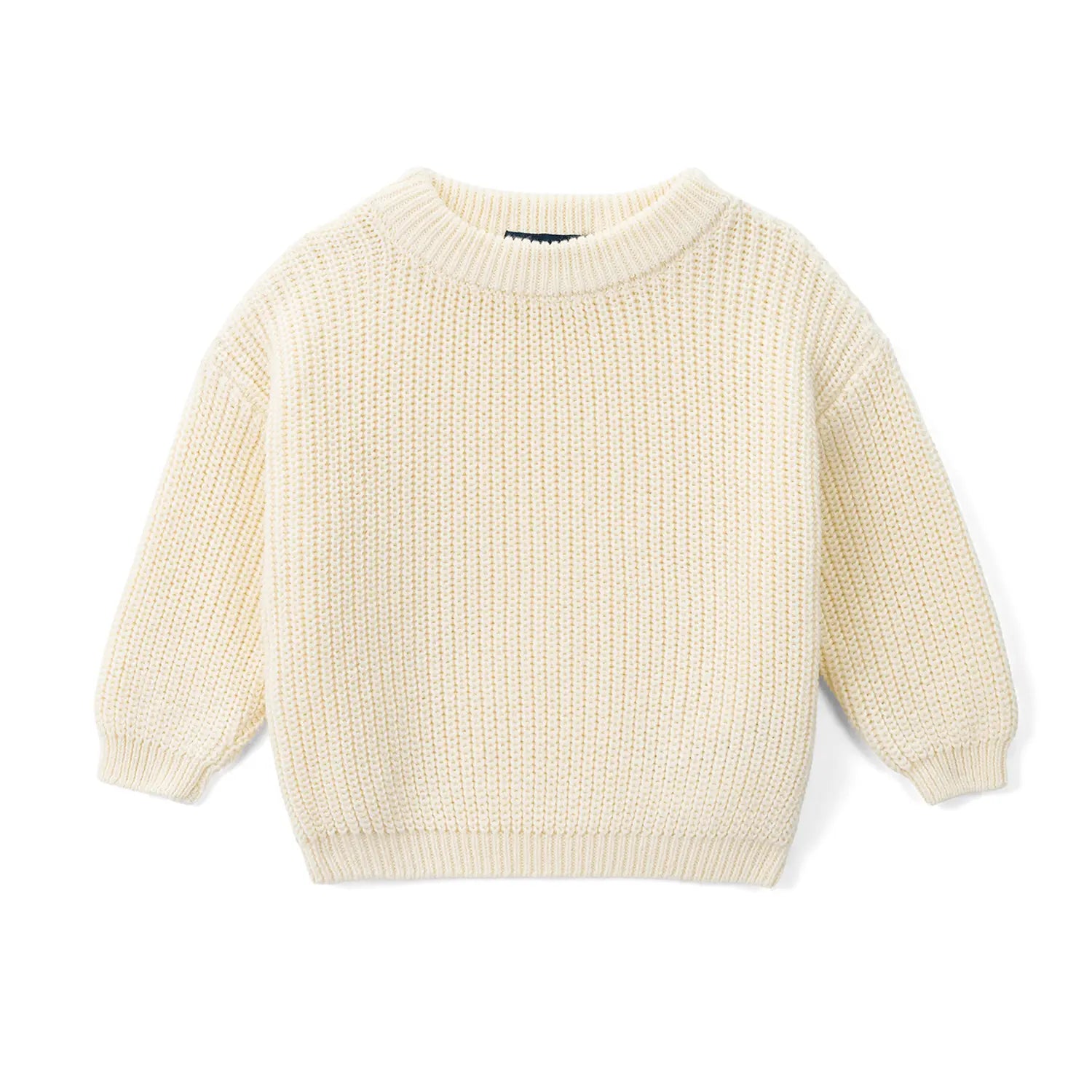Classic Knit Baby Sweater in Cream - Aaria Tees Aaria Tees