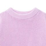 Classic Knit Baby Sweater in Lilac - Aaria Tees Aaria Tees