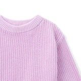 Classic Knit Baby Sweater in Lilac - Aaria Tees Aaria Tees