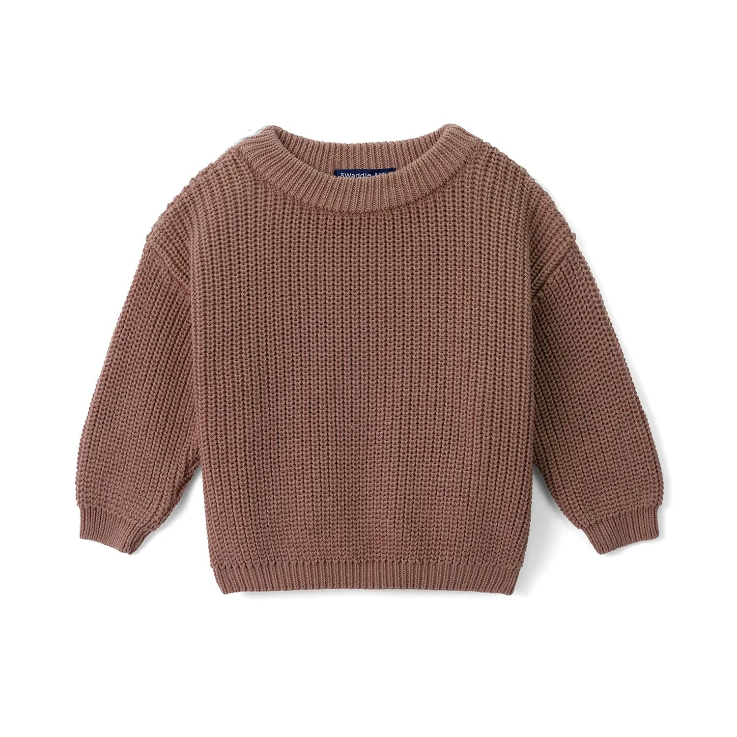 Classic Knit Baby Sweater in Mocha - Aaria Tees Aaria Tees