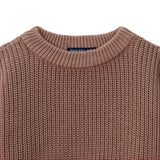 Classic Knit Baby Sweater in Mocha - Aaria Tees Aaria Tees