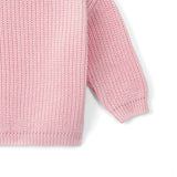 Classic Pink Knit Baby Sweater - Aaria Tees Aaria Tees