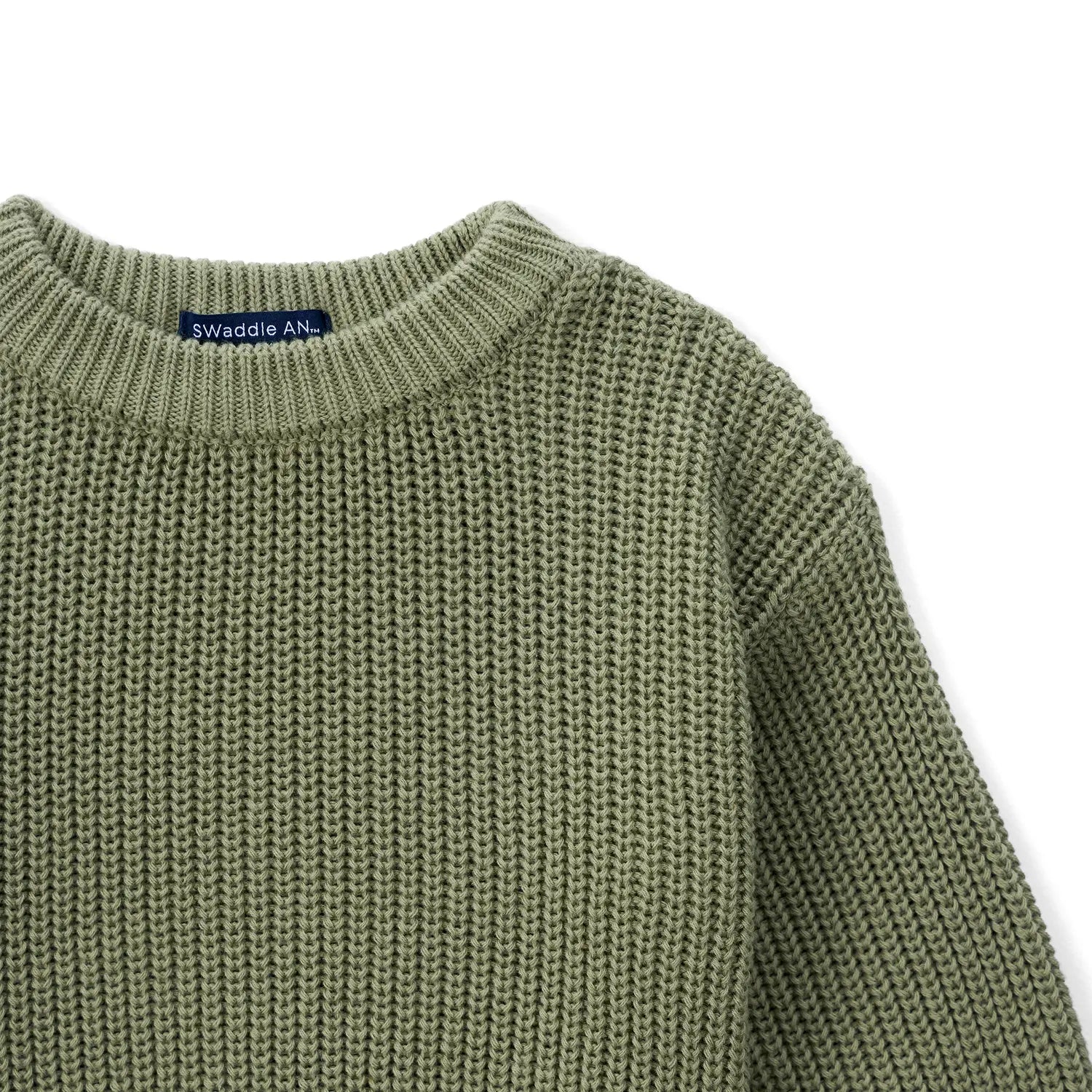 Classic Knit Baby Sweater in Sage Green - Aaria Tees Aaria Tees