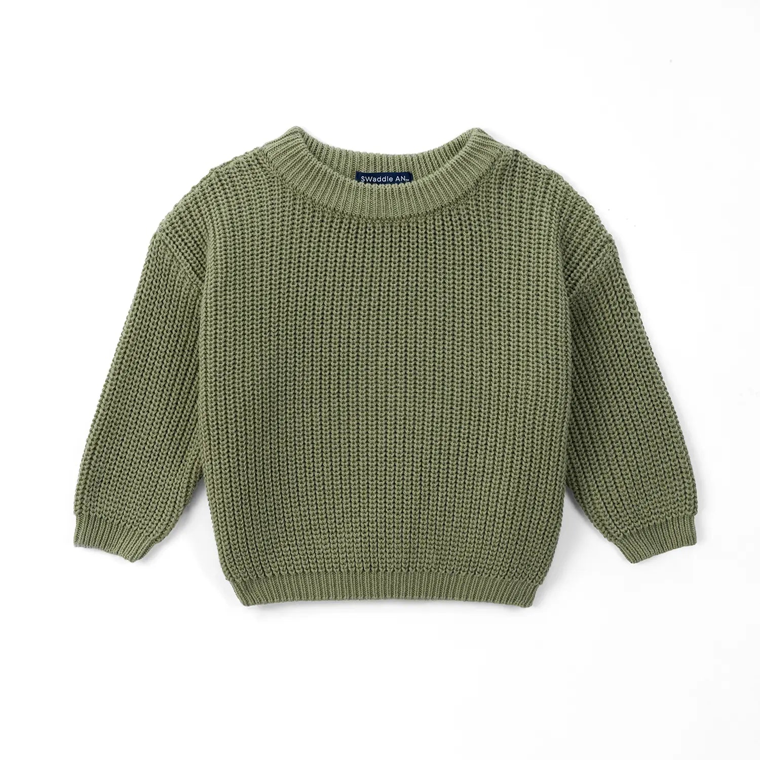 Classic Knit Baby Sweater in Sage Green - Aaria Tees Aaria Tees