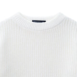 Classic Knit Baby Sweater in Timeless White - Aaria Tees Aaria Tees