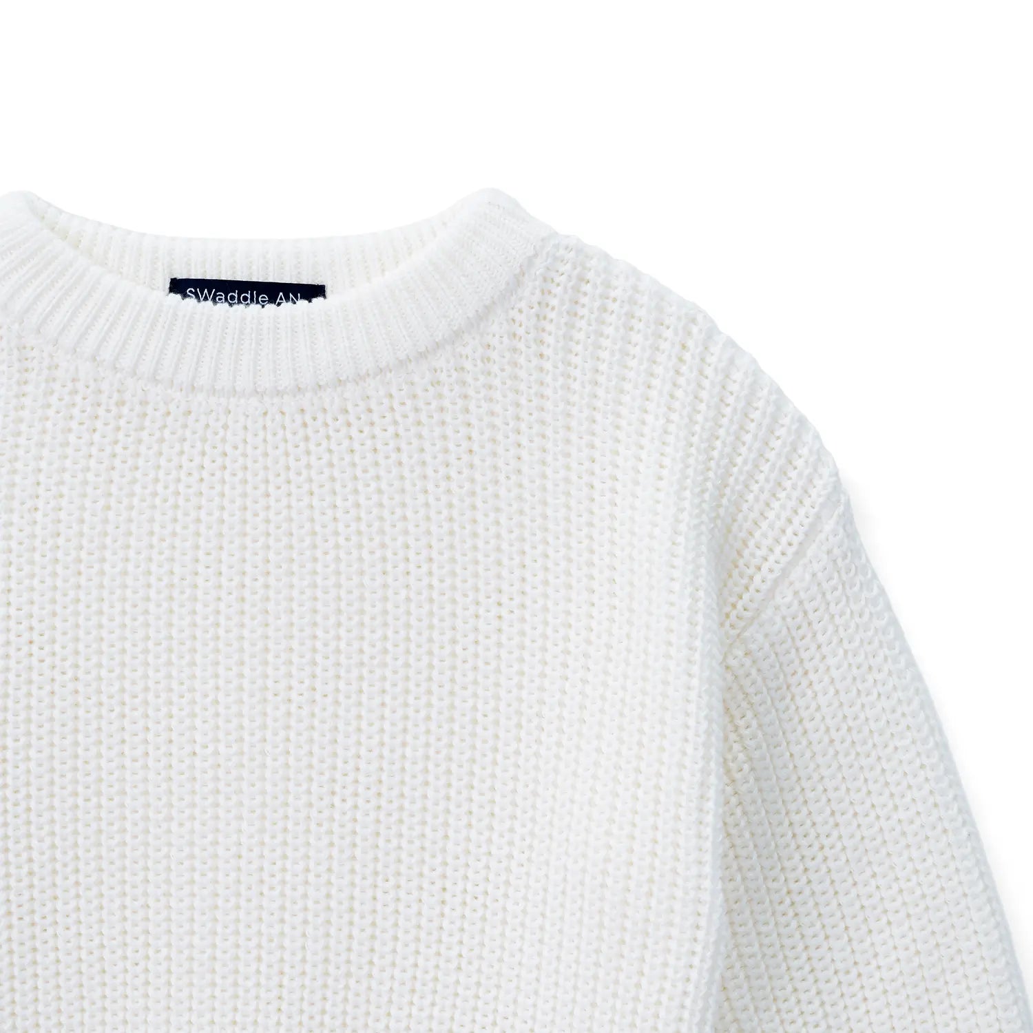 Classic Knit Baby Sweater in Timeless White - Aaria Tees Aaria Tees