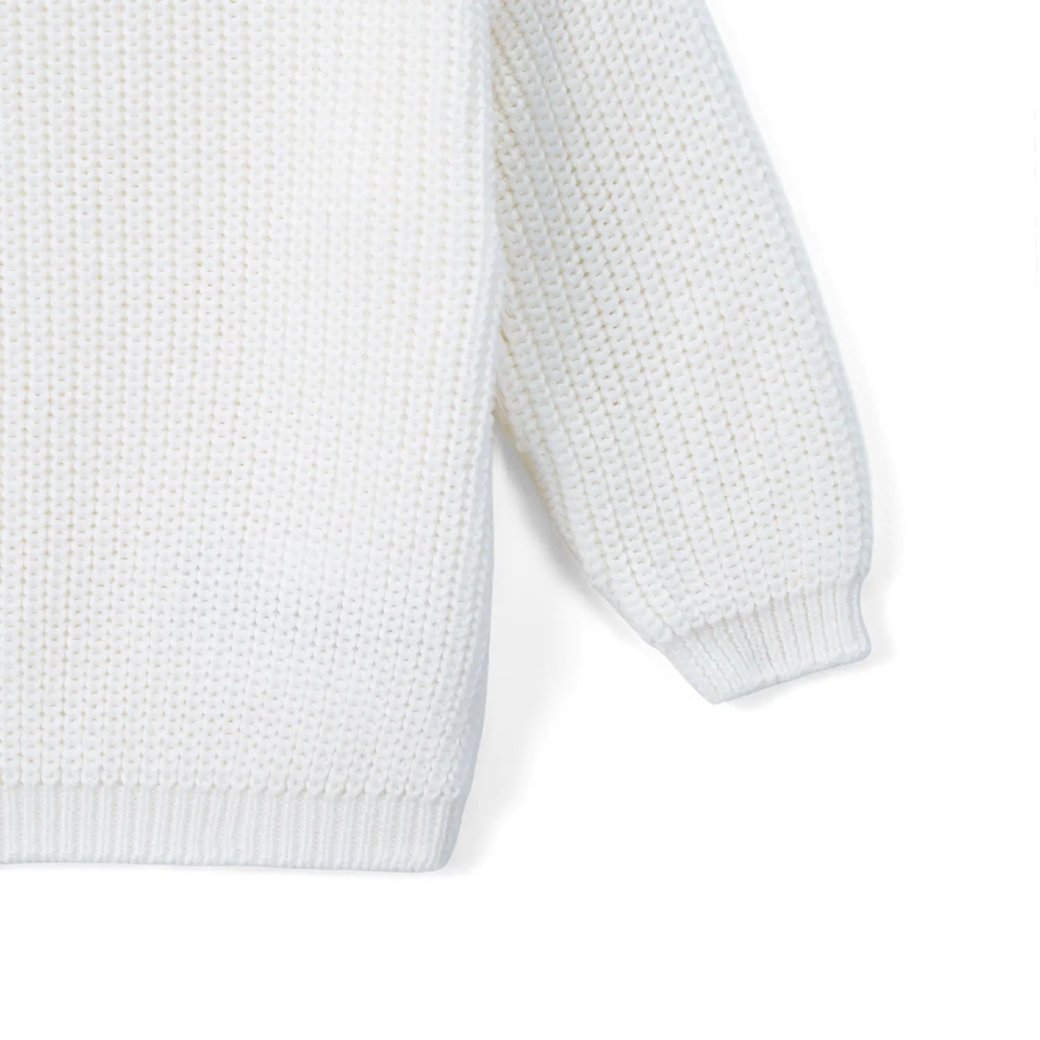 Classic Knit Baby Sweater in Timeless White - Aaria Tees Aaria Tees