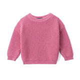 Classic Knit Baby Sweater in Rose Pink - Aaria Tees Aaria Tees