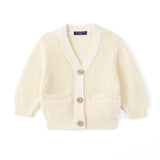 Classic Cardigan with Pockets in Cream - Aaria Tees Aaria Tees