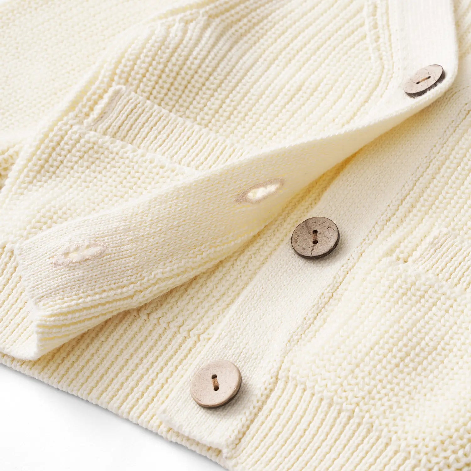 Classic Cardigan with Pockets in Cream - Aaria Tees Aaria Tees