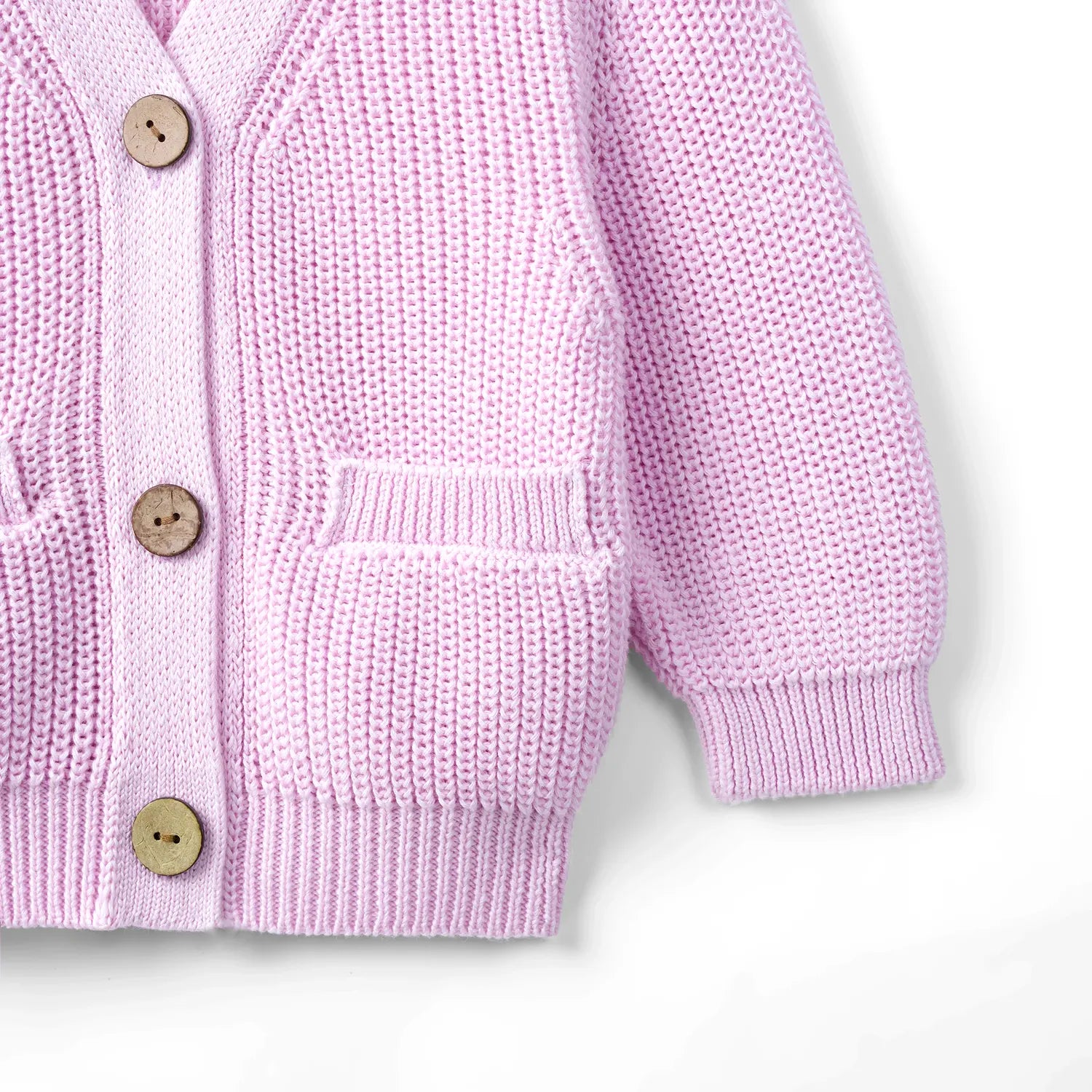 Classic Cardigan with Pockets in Lilac - Aaria Tees Aaria Tees