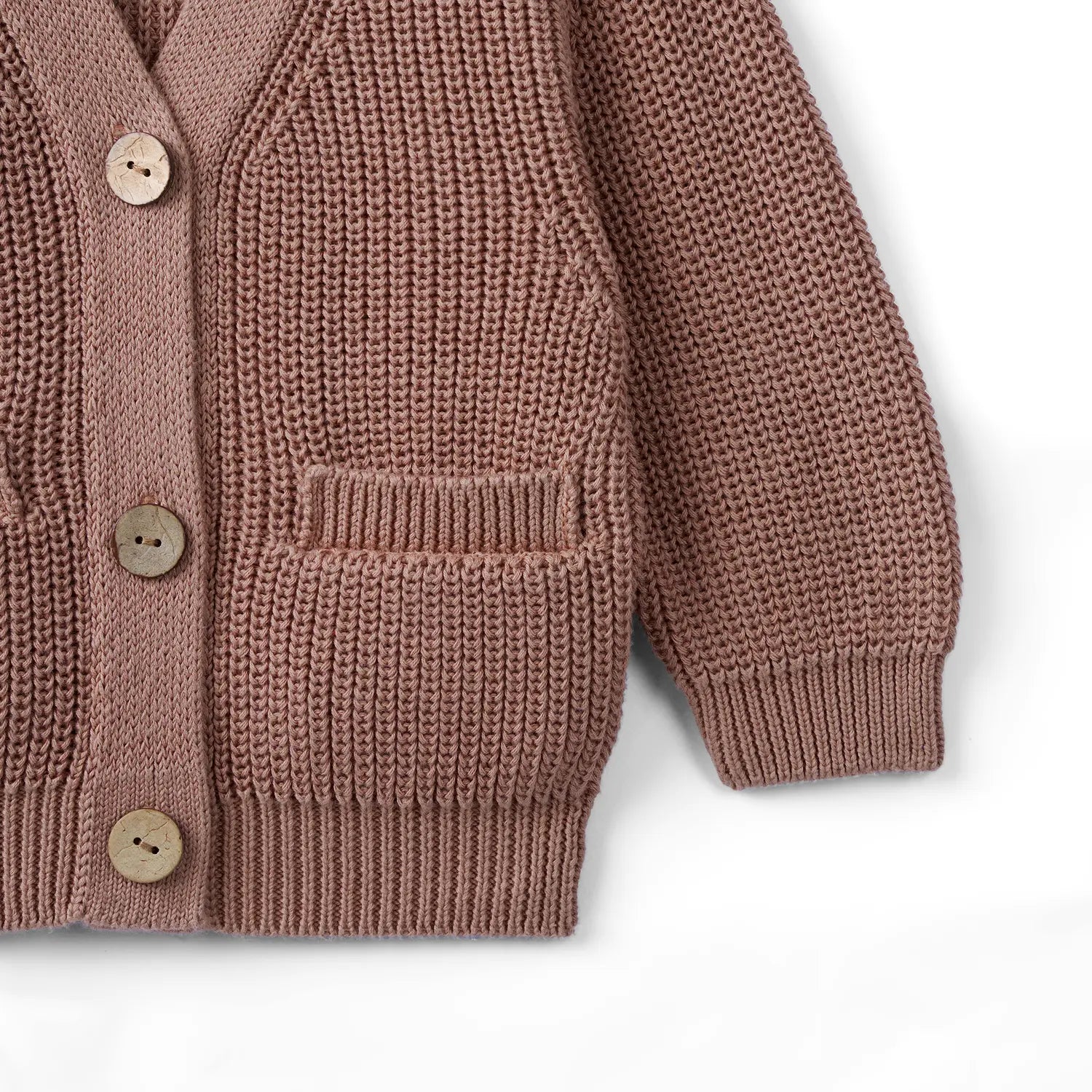 Classic Cardigan with Pockets in Mocha - Aaria Tees Aaria Tees