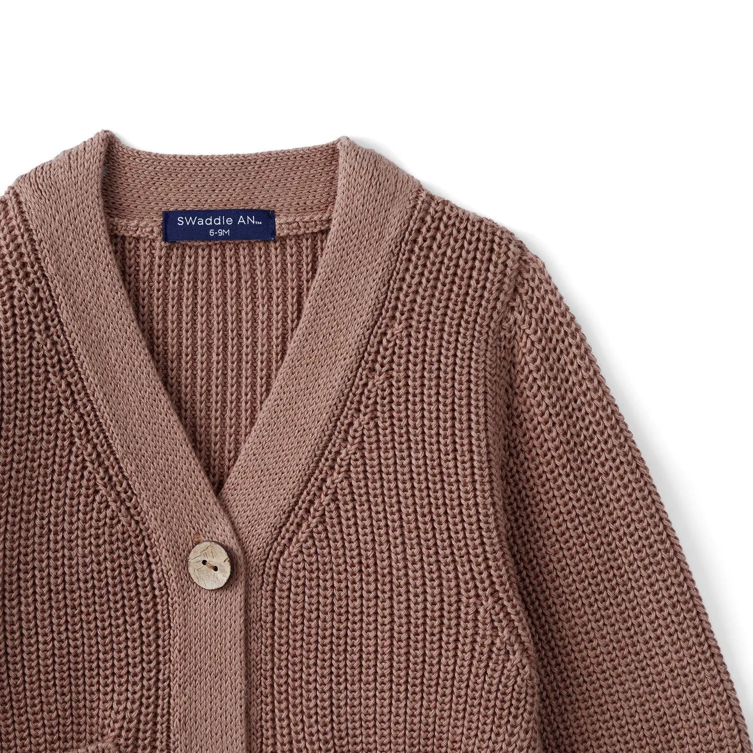 Classic Cardigan with Pockets in Mocha - Aaria Tees Aaria Tees