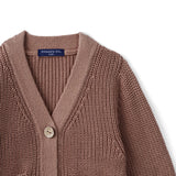 Classic Cardigan with Pockets in Mocha - Aaria Tees Aaria Tees