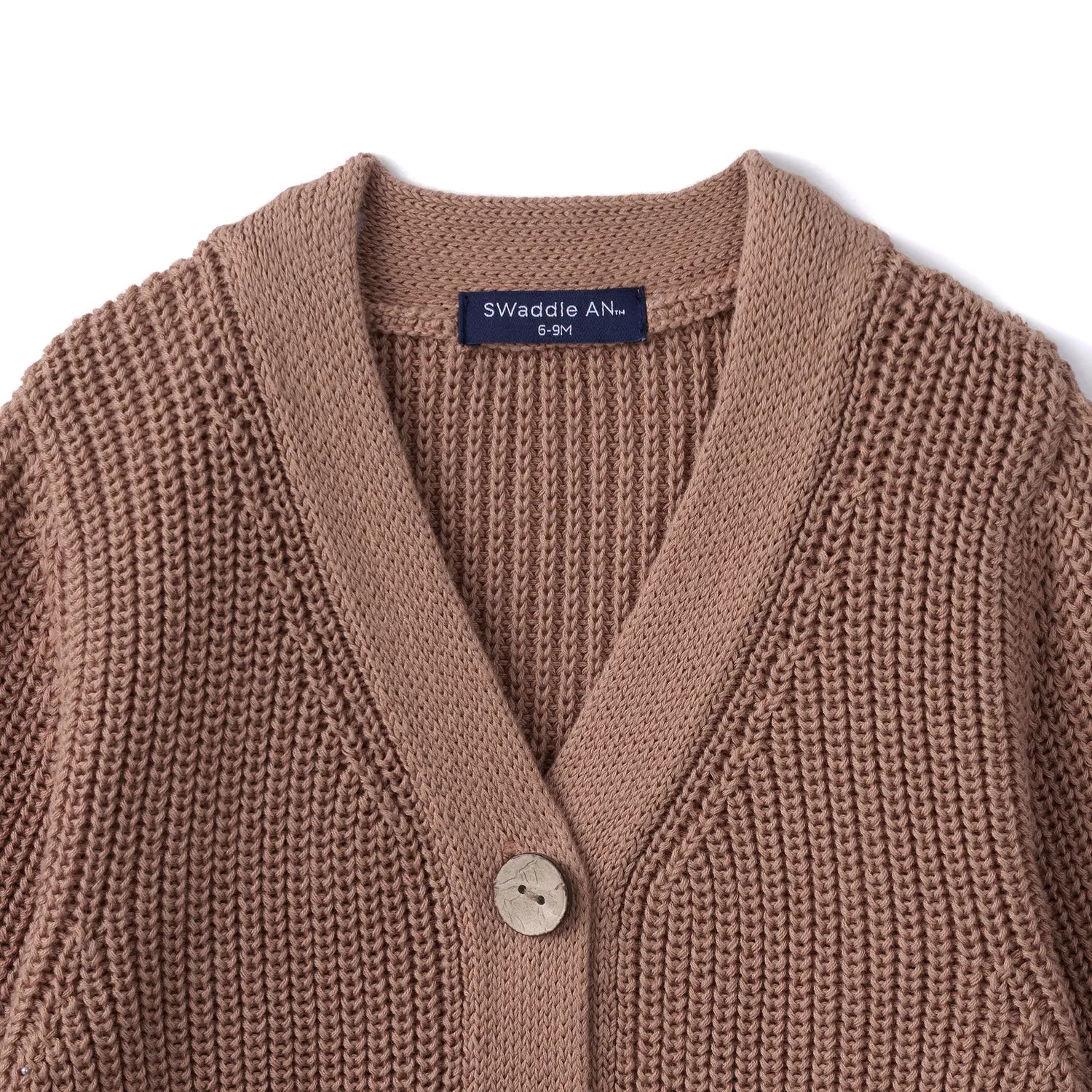 Classic Cardigan with Pockets in Mocha - Aaria Tees Aaria Tees