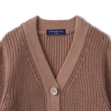 Classic Cardigan with Pockets in Mocha - Aaria Tees Aaria Tees