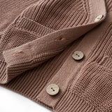 Classic Cardigan with Pockets in Mocha - Aaria Tees Aaria Tees