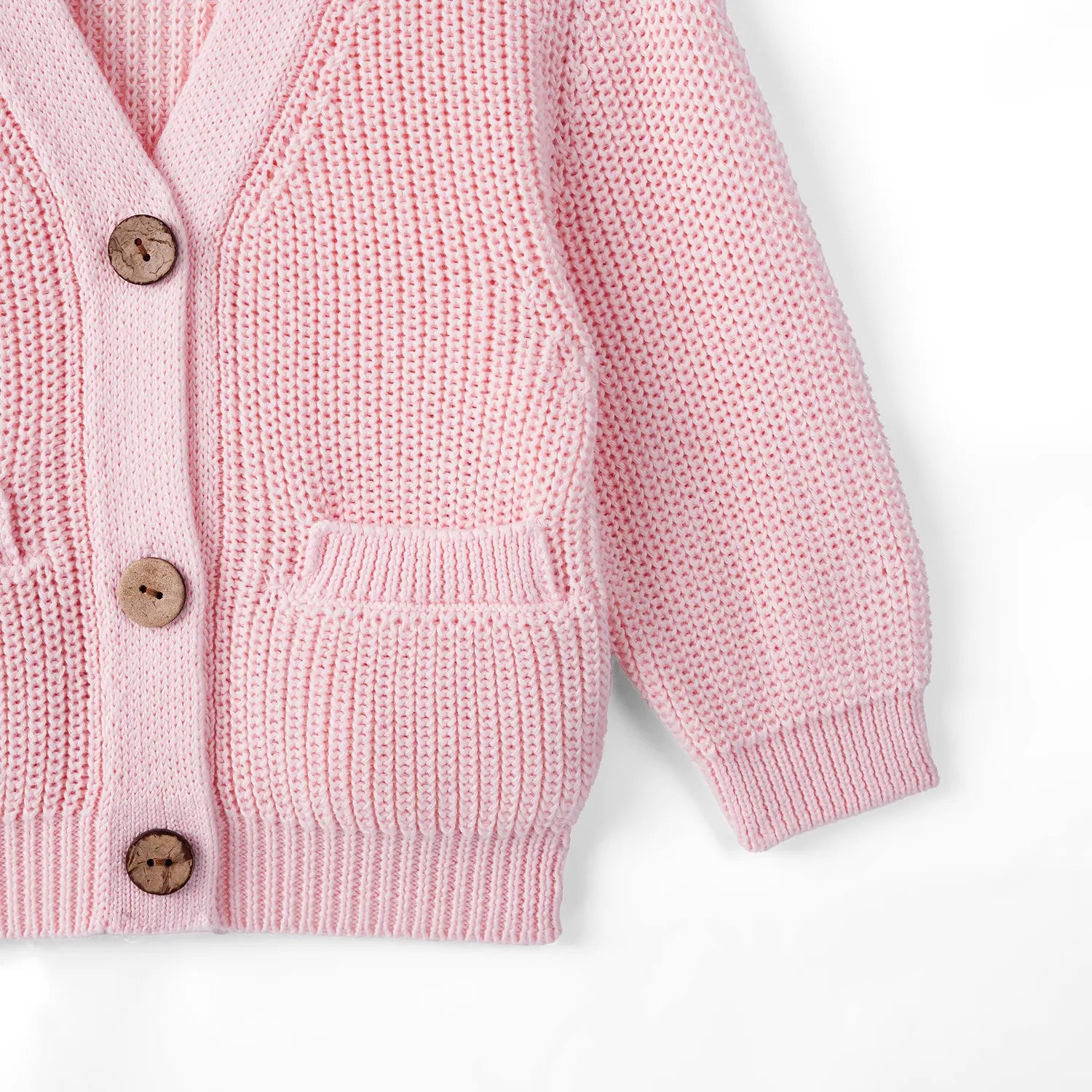 Classic Cardigan with Pockets in Pink - Aaria Tees Aaria Tees
