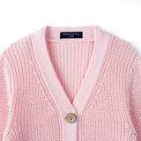 Classic Cardigan with Pockets in Pink - Aaria Tees Aaria Tees