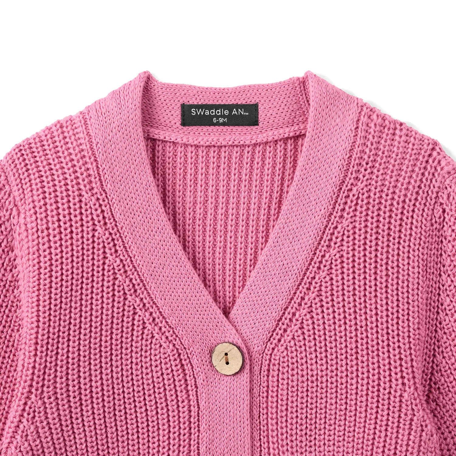 Classic Cardigan with Pockets in Rose Pink - Aaria Tees Aaria Tees