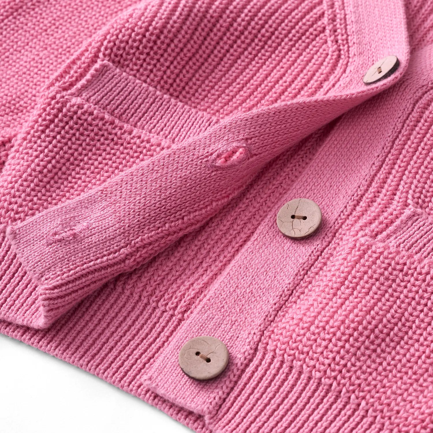 Classic Cardigan with Pockets in Rose Pink - Aaria Tees Aaria Tees