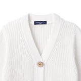 Classic Cardigan with Pockets in White - Aaria Tees Aaria Tees