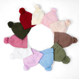 Knit Baby Pom Beanie in White - Aaria Tees Aaria Tees