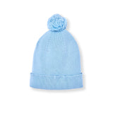 Knit Baby Pom Beanie in Baby Blue - Aaria Tees Aaria Tees