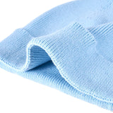 Knit Baby Pom Beanie in Baby Blue - Aaria Tees Aaria Tees