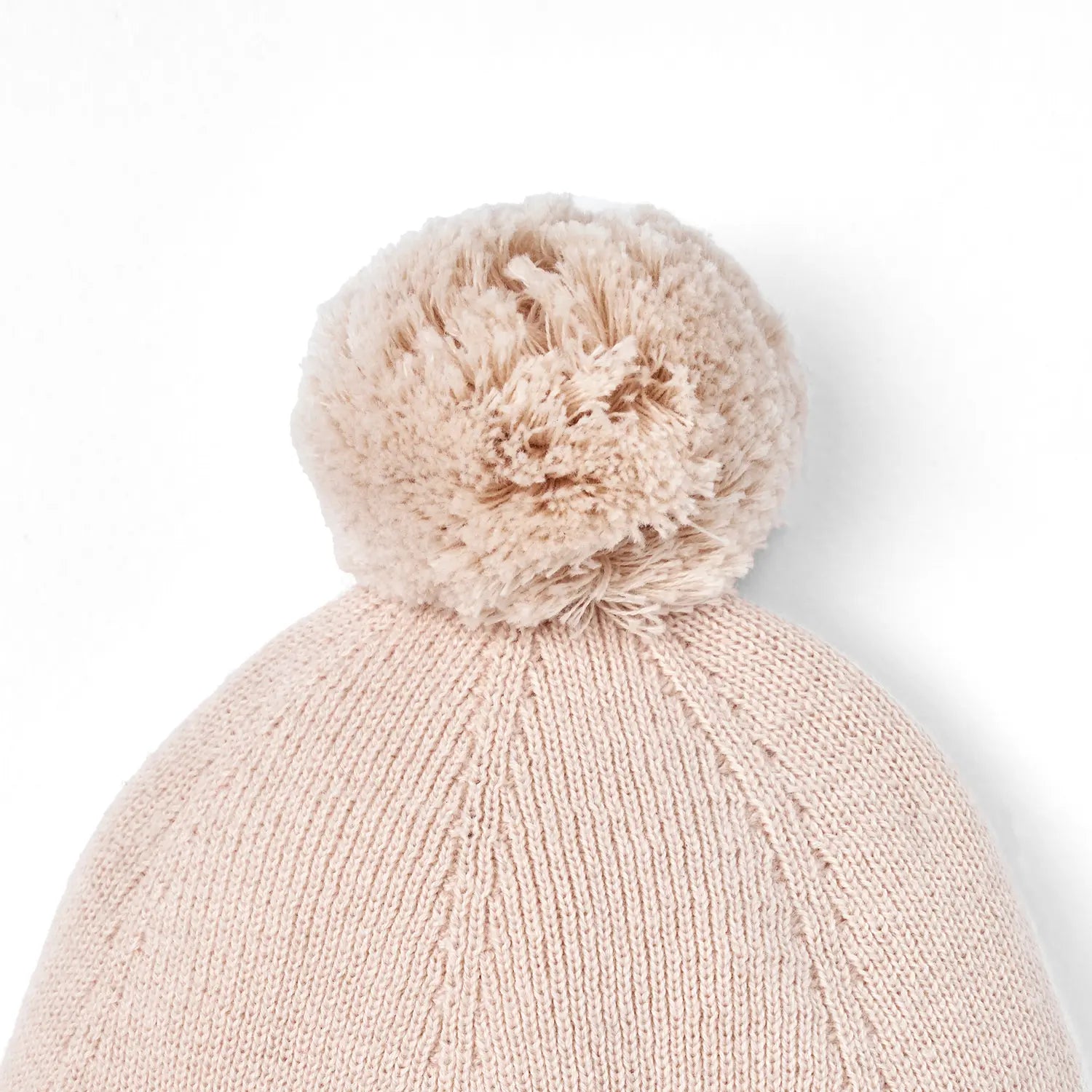 Knit Baby Pom Beanie in Beige - Aaria Tees Aaria Tees