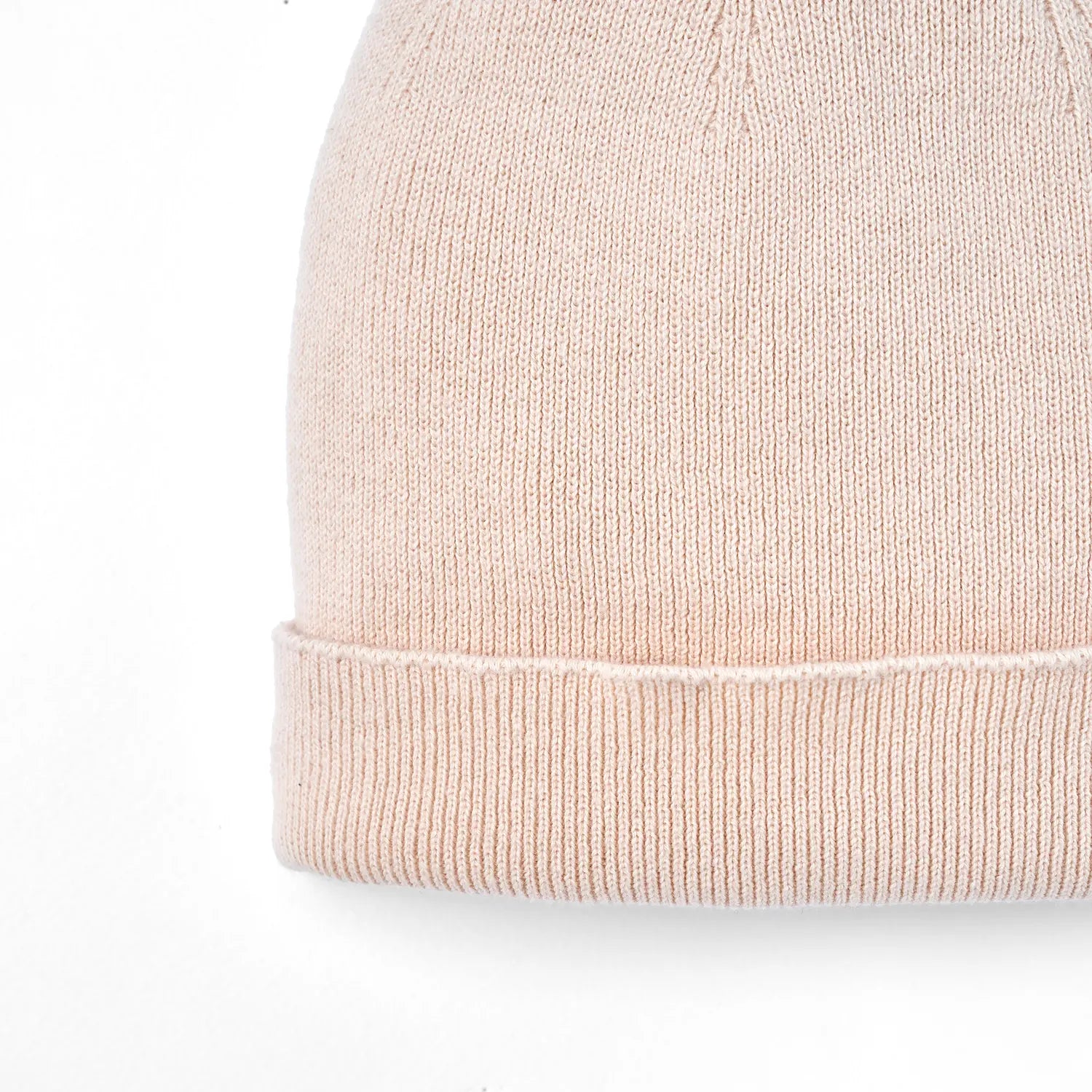 Knit Baby Pom Beanie in Beige - Aaria Tees Aaria Tees