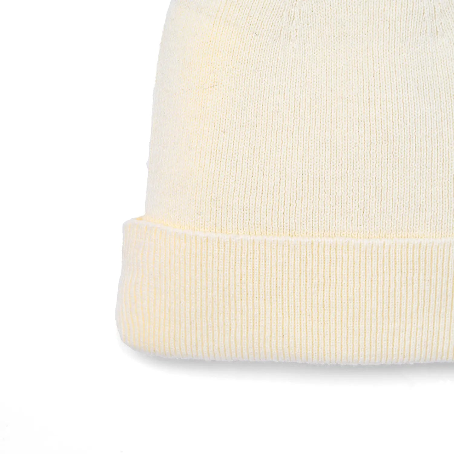 Knit Baby Pom Beanie in Cream - Aaria Tees Aaria Tees