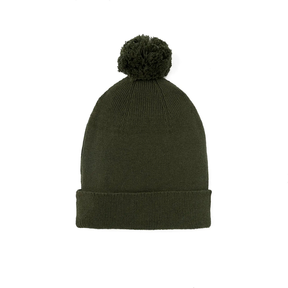Knit Baby Pom Beanie in Forest Green - Aaria Tees