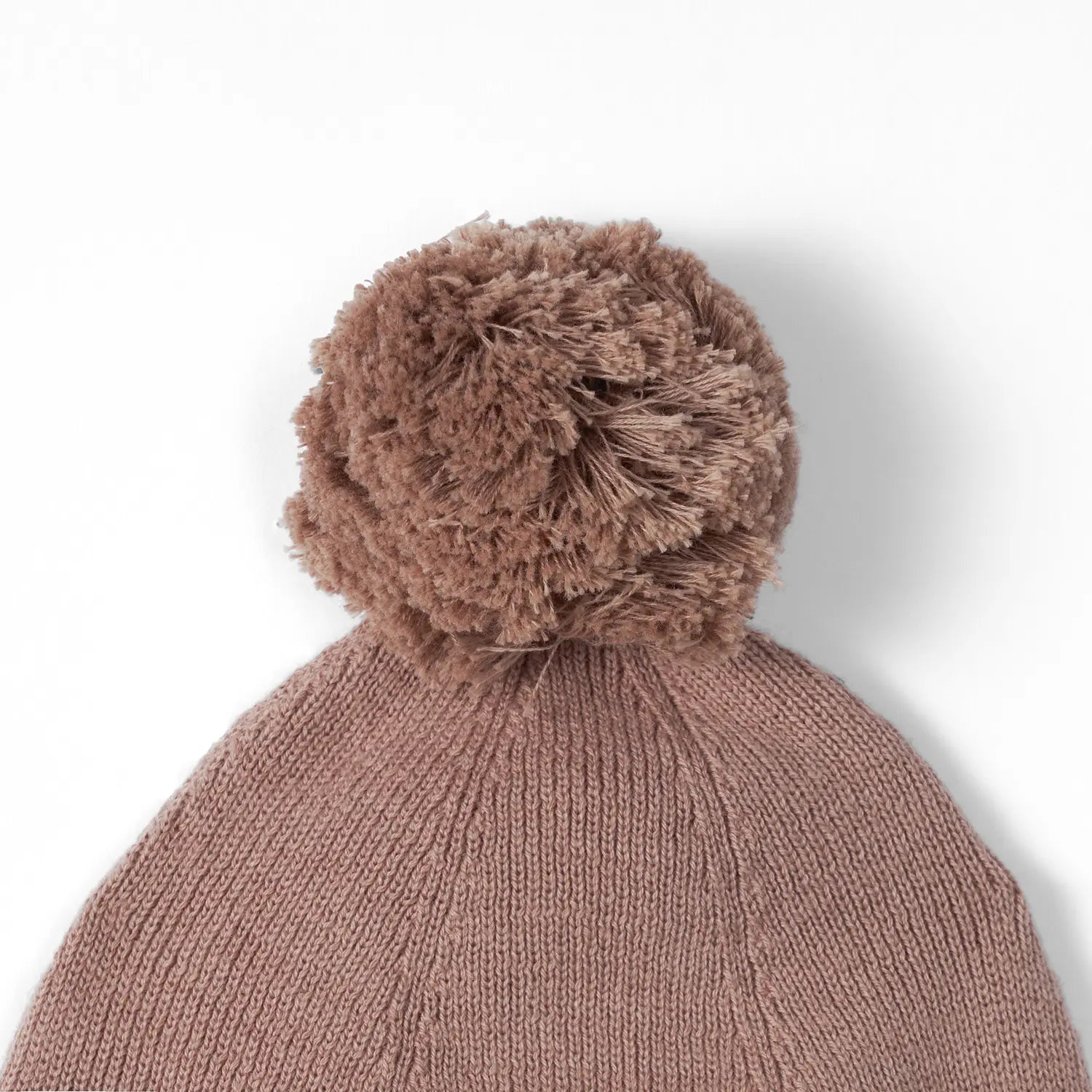 Knit Baby Pom Beanie in Mocha - Aaria Tees Aaria Tees