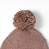 Knit Baby Pom Beanie in Mocha - Aaria Tees Aaria Tees