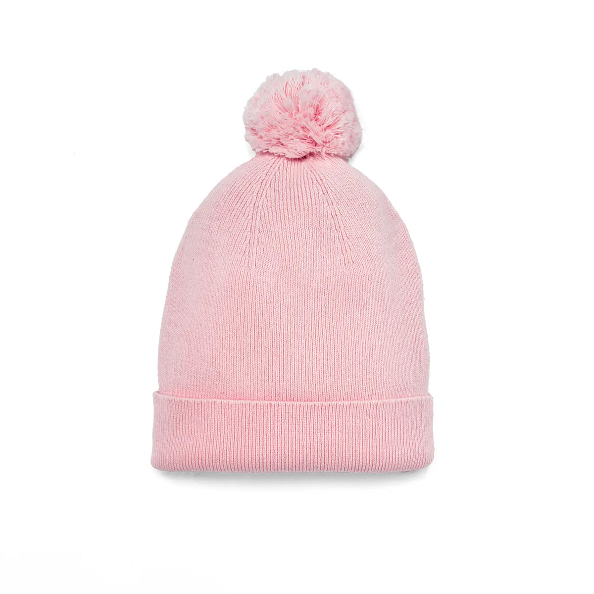 Knit Baby Pom Beanie in Pink - Aaria Tees