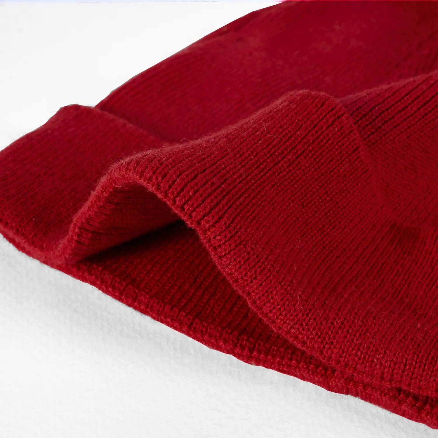 Knit Baby Pom Beanie in Red Xmas - Aaria Tees Aaria Tees