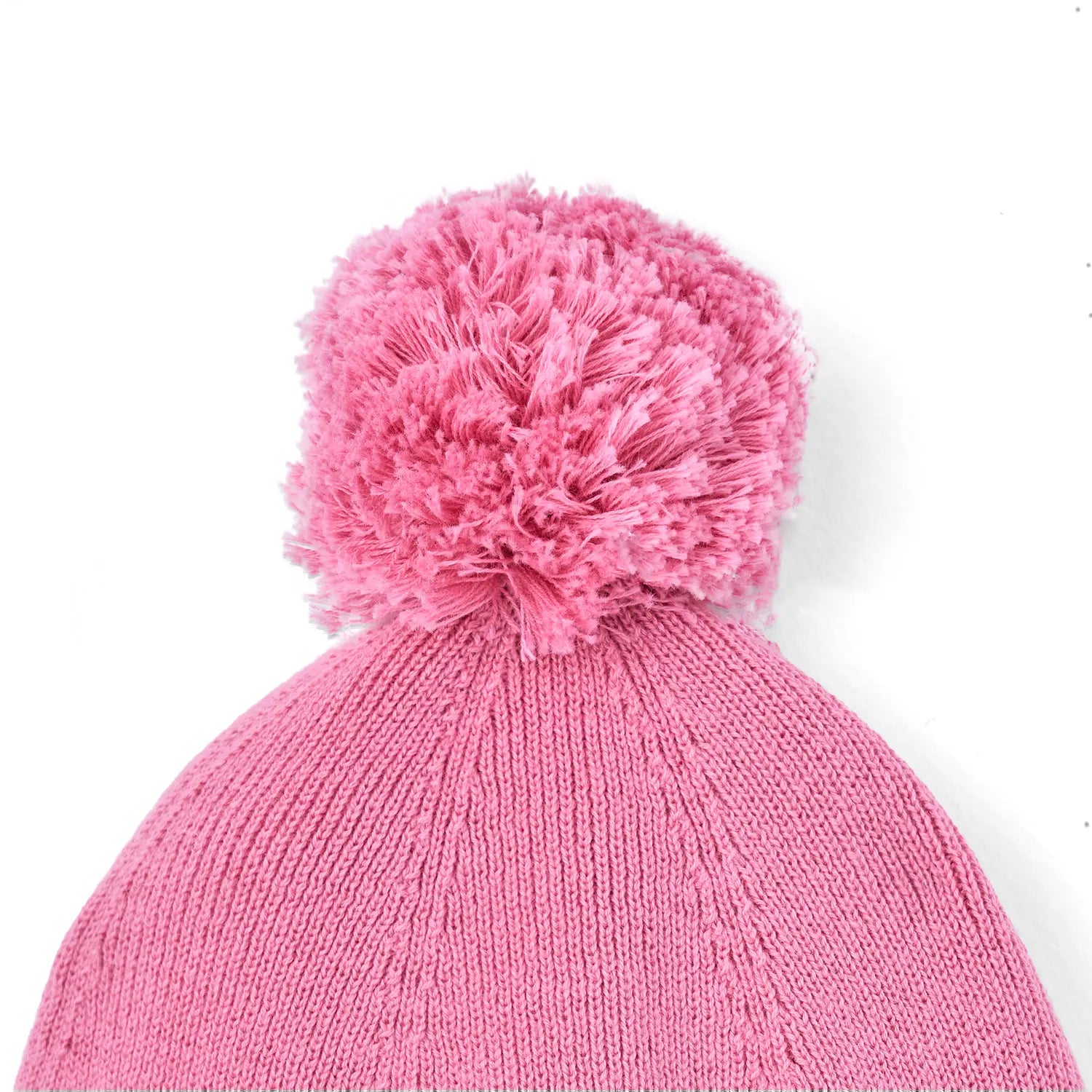 Knit Baby Pom Beanie in Rose Pink - Aaria Tees Aaria Tees
