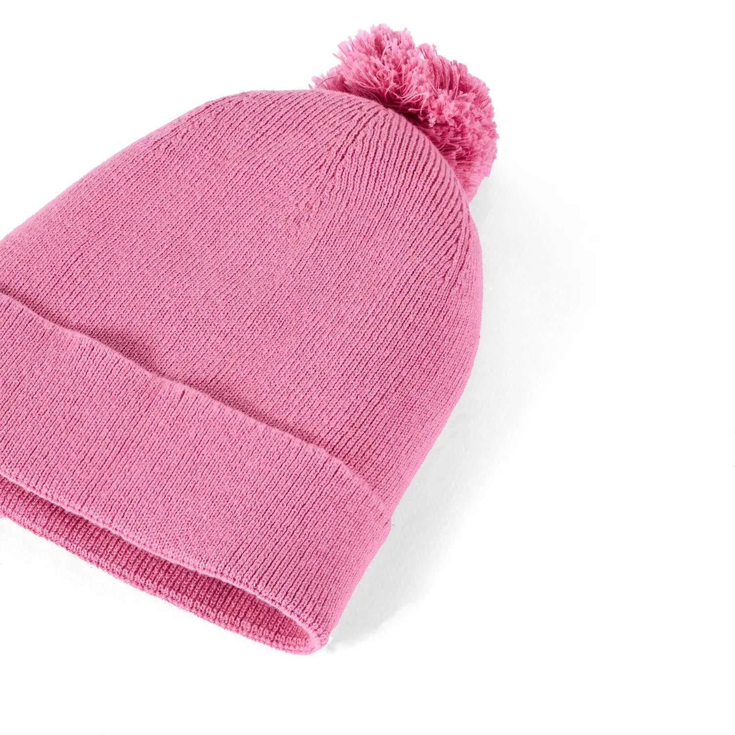 Knit Baby Pom Beanie in Rose Pink - Aaria Tees Aaria Tees