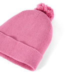 Knit Baby Pom Beanie in Rose Pink - Aaria Tees Aaria Tees