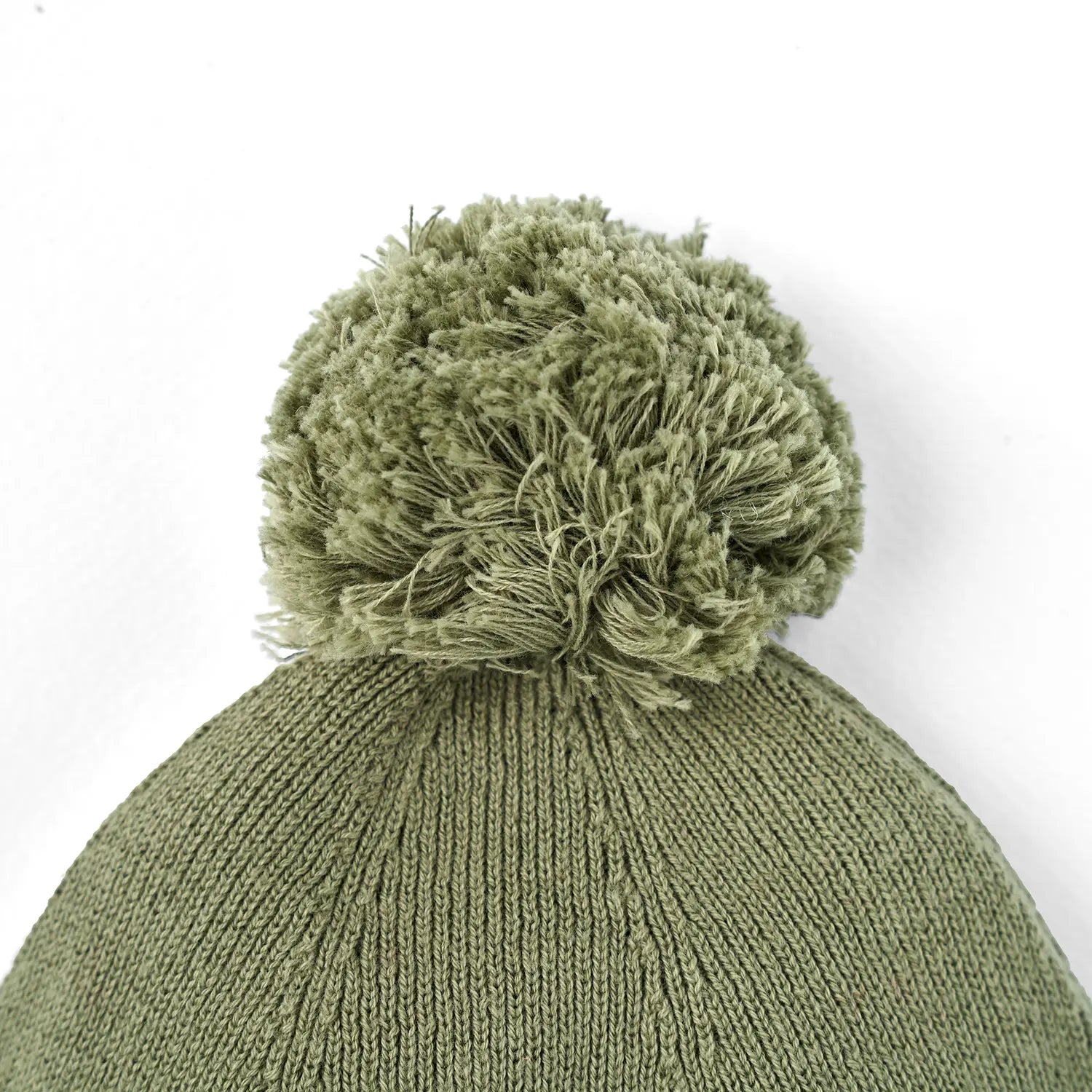Knit Baby Pom Beanie in Sage Green - Aaria Tees Aaria Tees