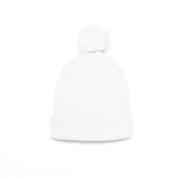Knit Baby Pom Beanie in White - Aaria Tees Aaria Tees