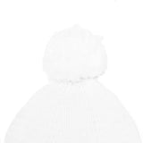 Knit Baby Pom Beanie in White - Aaria Tees Aaria Tees