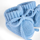 Knitted Booties in Baby Blue - Aaria Tees Aaria Tees
